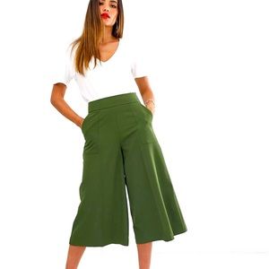 ASOS Curve Olive Culottes